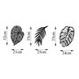 Wallity Leaves - 509 Escultura de pared de metal negra